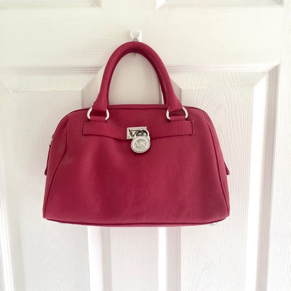 Michael Kors Hot Pink Leather Satchel